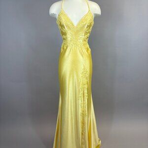 Faviana 11010 Dress size 2 yellow NWT